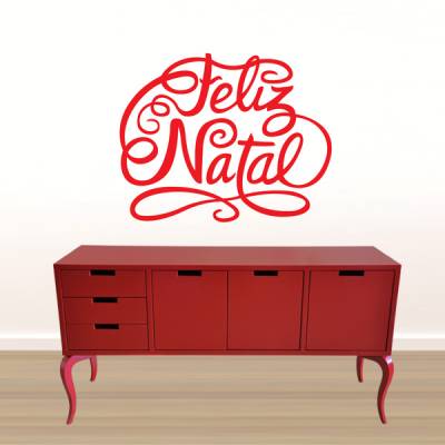 Adesivo de Parede Decorativo Feliz Natal 2