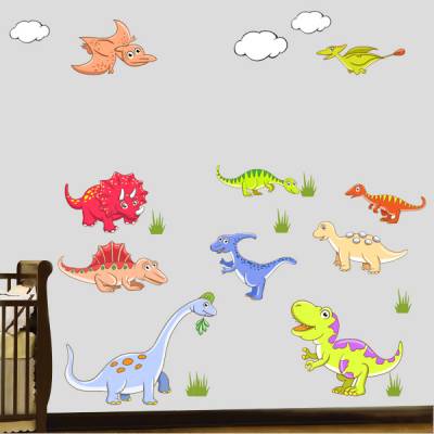 Adesivo de parede infantil Dinossauros