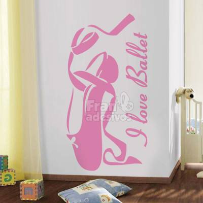 Adesivo Decorativo Eu Amo Ballet 2