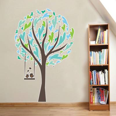 Adesivo De Parede Floral Arvore Com Coração