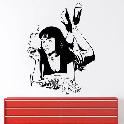 Adesivo De Parede Filmes Mia Pulp Fiction