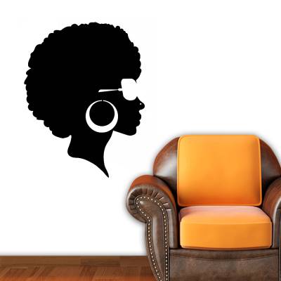 Adesivo De Parede Mulher Com Black Power