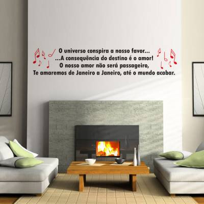 Adesivo de parede Frase O Universo conspira