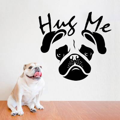 Adesivo De Parede Diversos Pug Me, Me Abraçe