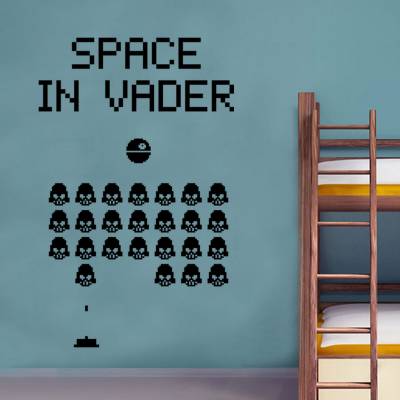 Adesivo De Parede Games Retrô Space In Vader