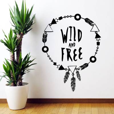 Adesivo De Parede Frases Wild E Free
