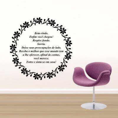 Adesivo de Parede Mandala com Frase 1