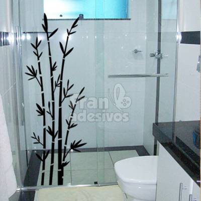 Adesivos para Box de Banheiro Bambu