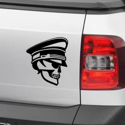 Adesivo de Carro E Moto Profissões Caveira Marinheiro