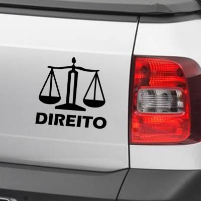 Adesivo de Carro E Moto Profissões Direito Advocacia 