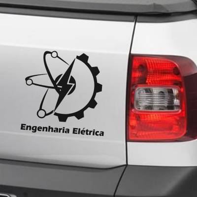 Adesivo de Carro E Moto Profissões Engenharia Elétrica 