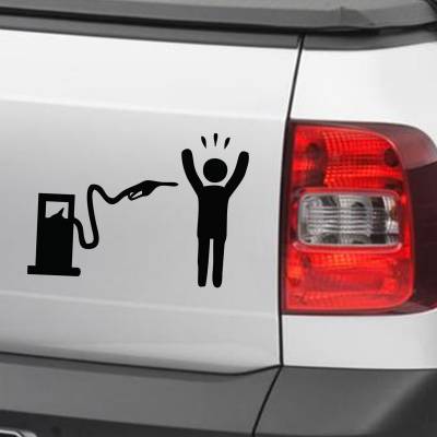 Adesivo de Carro E Moto Divertidos Roubo Gasolina