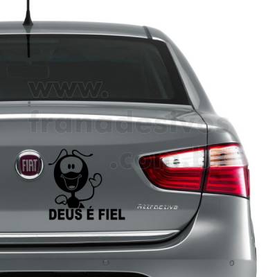 Adesivo decorativo para carro Deus e Fiel 2 Smiliguindo