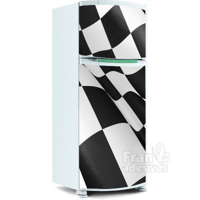 Adesivo para Geladeira Inteira - Bandeira Fórmula 1