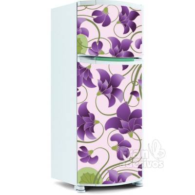 Adesivo para Geladeira Inteira - Floral 6