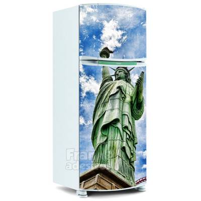 Adesivo para Geladeira Inteira - Estátua da Liberdade