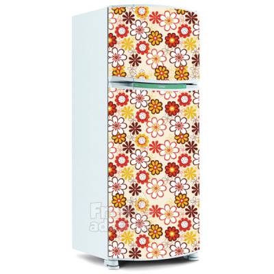 Adesivo para Geladeira Inteira - Floral 3