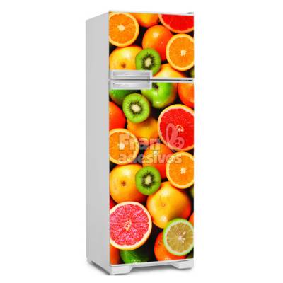 Adesivo para Geladeira Inteira - Tema Salada de Frutas