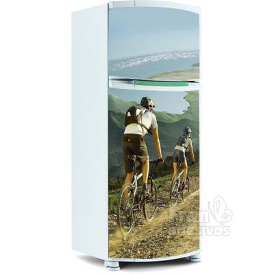 Adesivo para Geladeira Inteira - Ciclista