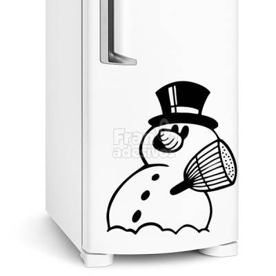 Adesivo de Geladeira Boneco de Neve modelo 2