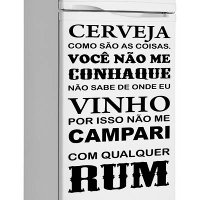 Adesivo para Geladeira Cerveja como são as coisas