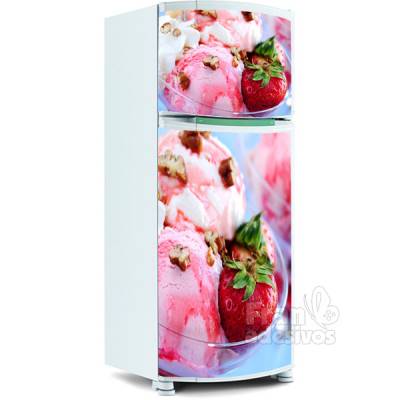 Adesivo para Geladeira Inteira - Sorvete