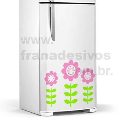 Adesivo de geladeira Flores Primavera