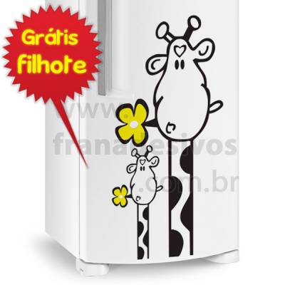 Adesivo de Geladeira Modelo Girafa / Girafinha