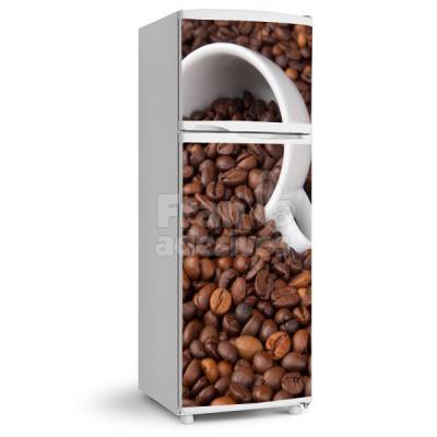 Adesivo para Geladeira Inteira - Tema Café