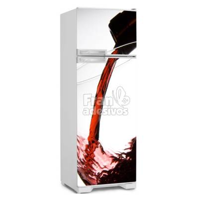 Adesivo para Geladeira Inteira - Tema Taça de Vinho