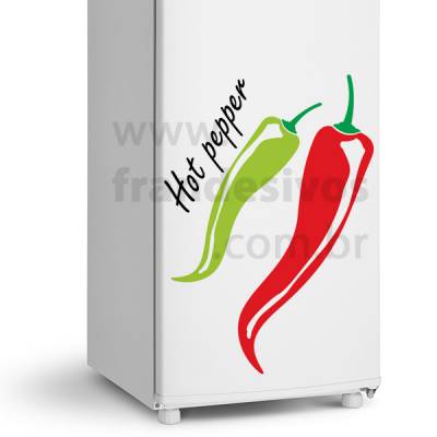 Adesivo de Geladeira Pimentas Hot Pepper