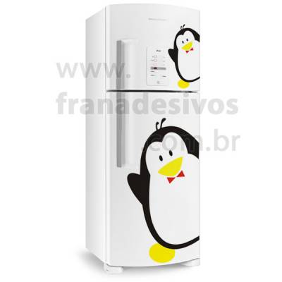 Adesivo de Geladeira Pinguim com Gravata