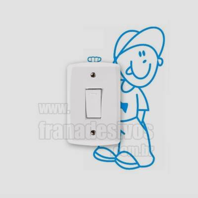 Adesivo de parede - Interruptor - Menino