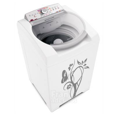 Adesivo para Máquina de lavar - Floral com Borboletas