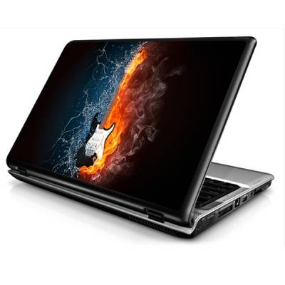 Adesivo Skin para Notebook  / Guitarra Água, Fogo e Raio
