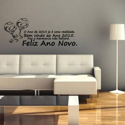 Adesivo de parede Frases de Ano Novo Já é uma realidade