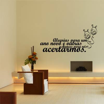 Adesivo de parede Frase de Ano Novo 