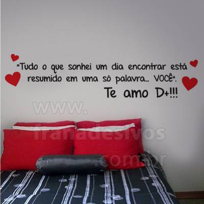 Adesivo Para Parede Frases - Tudo que eu sonhei