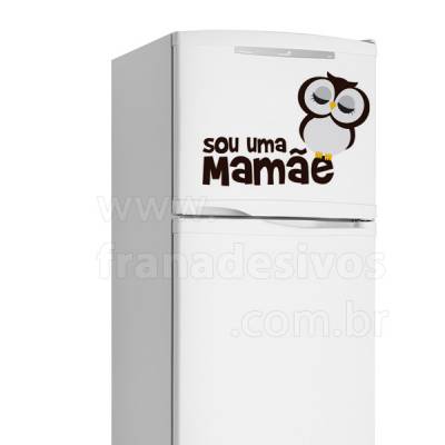 Adesivo de Geladeira coruja mamãe