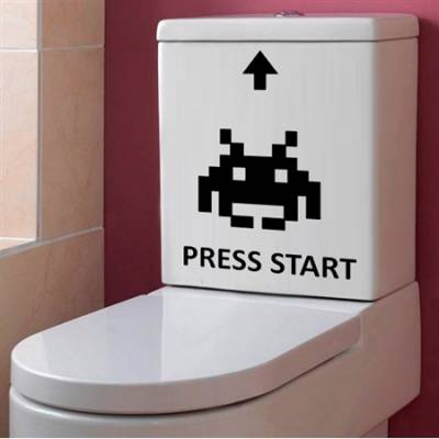 Adesivo para Vaso Acoplado Press Start