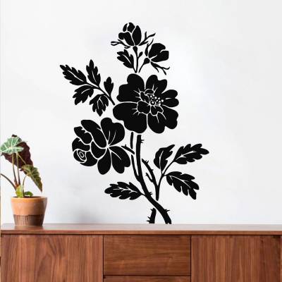Adesivo De Parede Flores E Espinhos