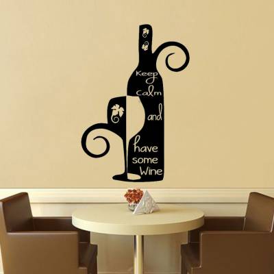 Adesivo De Parede Keep Calm And Have Some Wine