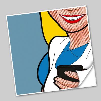 Azulejo Unitário Pop Art Comics 212