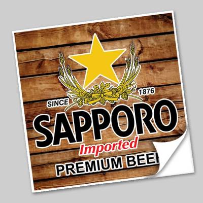 Azulejo Unitário Rótulo de Cerveja Sapporo 248