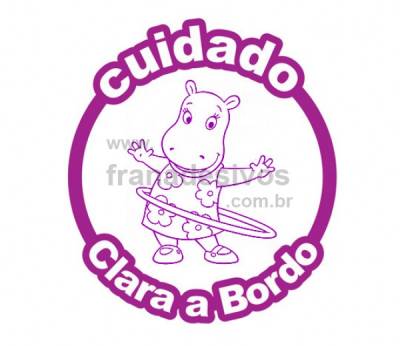Adesivo para Carro Bebê a Bordo Personalizado Modelo Backyards Tasha B009