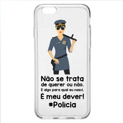Capinha para Celular Policial Feminino