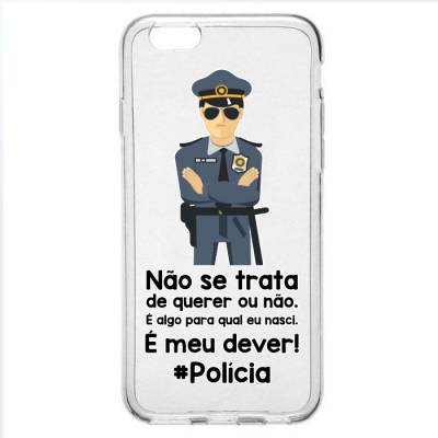 Capinha para Celular Policial Masculino