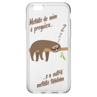 Capinha para Celular Sou metade preguiça