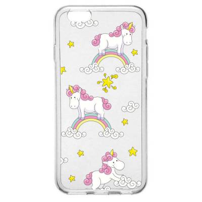 Capinha para Celular Unicórnios no Arco Iris