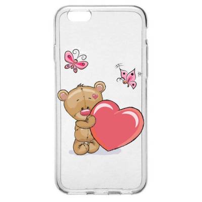Capinha para Celular Ursinho e Coração